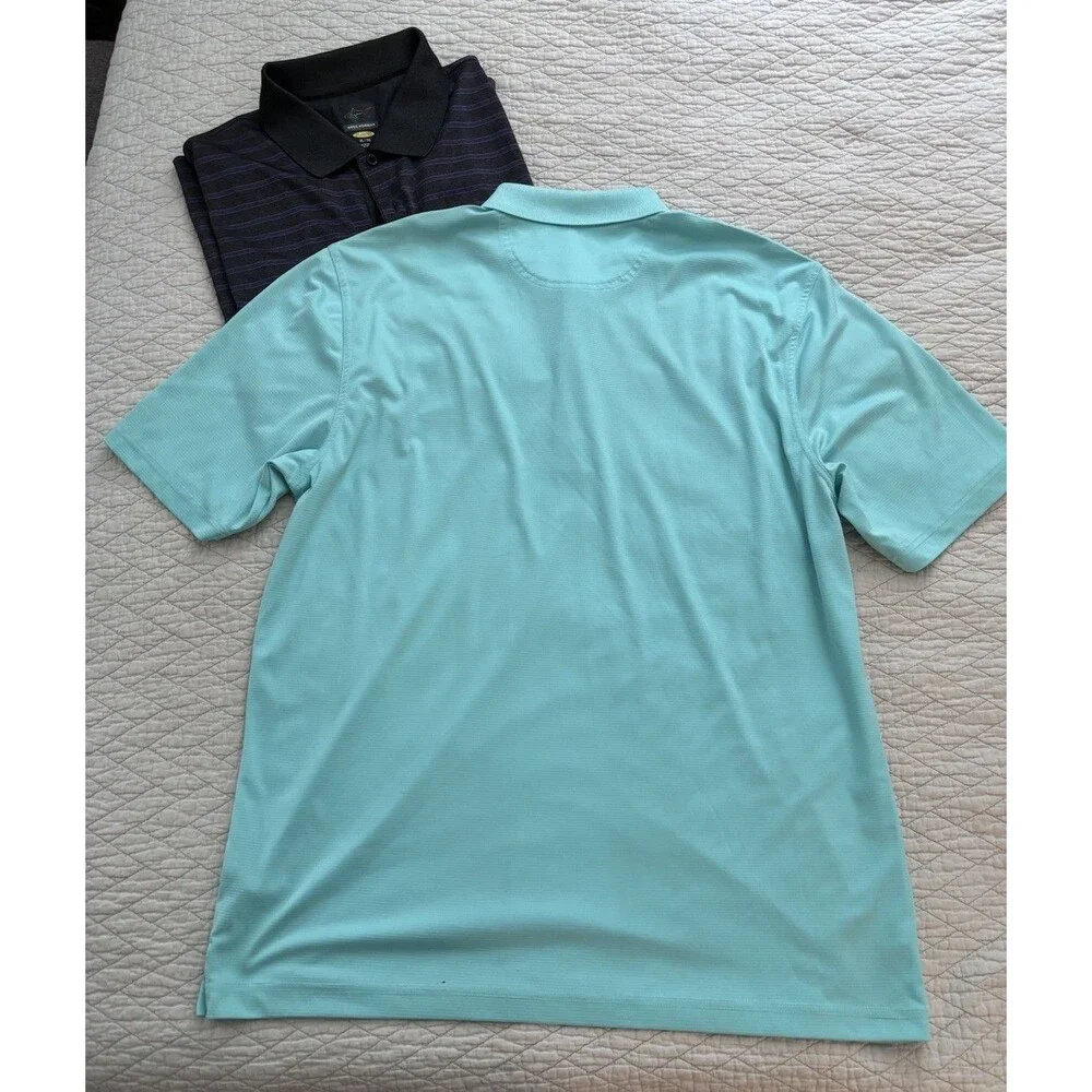 Pair of Greg Norman PLAY DRY Men's XL Short Sleeve Golf Polo Shirt Lot